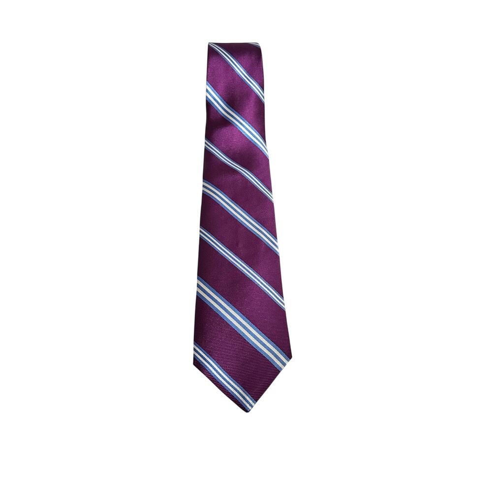 Brooks Brothers Makers And Merchants Diagonal Stripe Grosgrain Silk Tie 3”